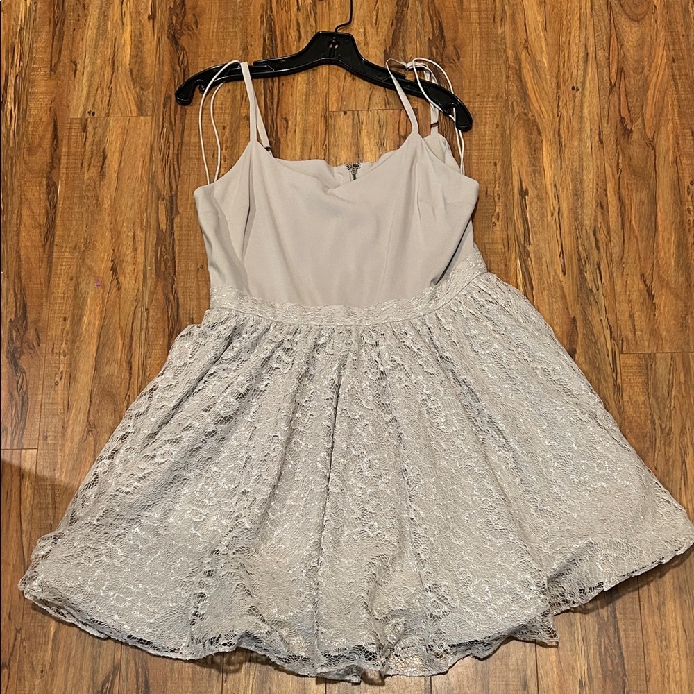 Alice and Olivia silver formal dress!